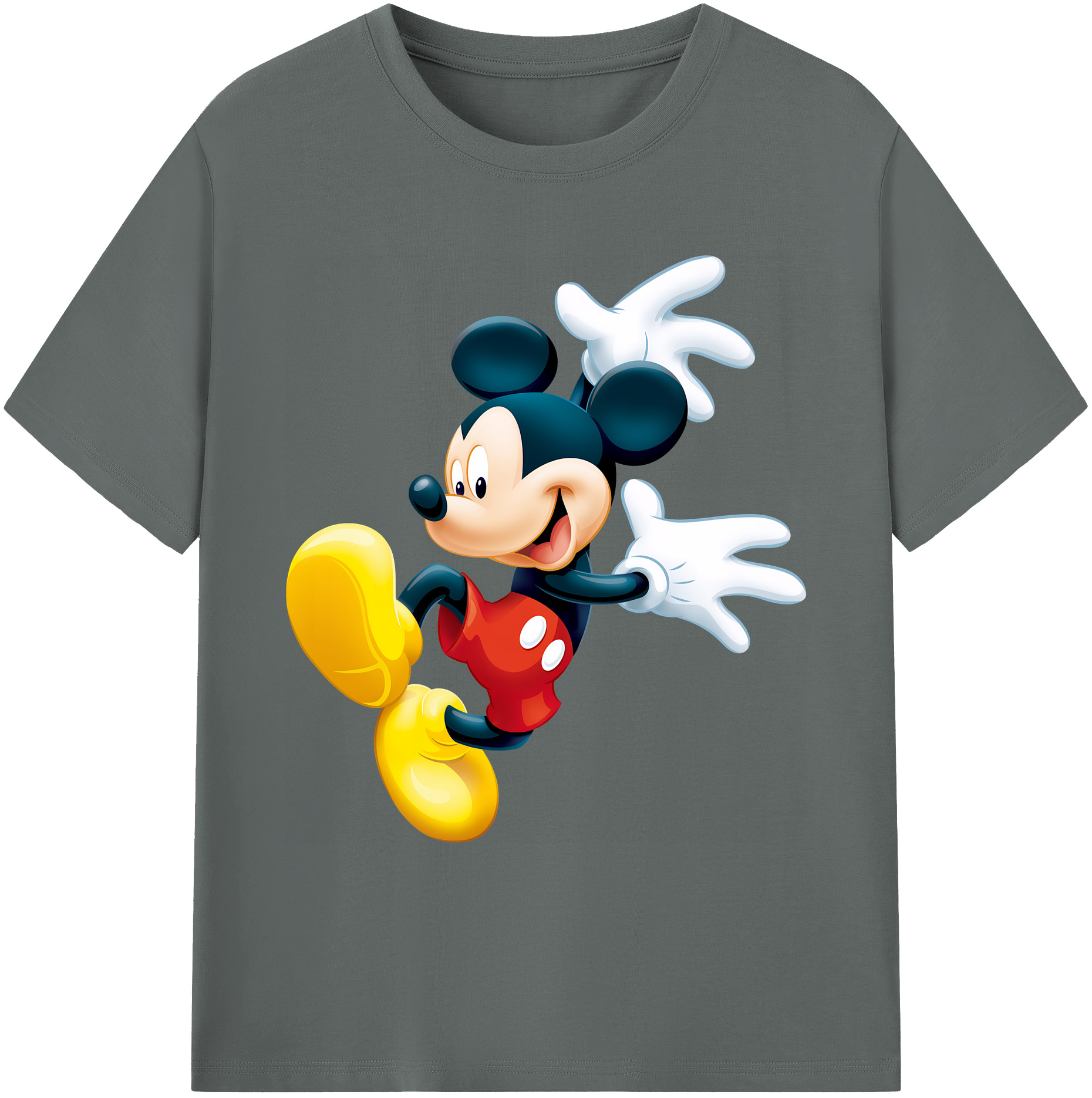 ミッキーマウス Mickey Mouse 綿100％ メンズ半袖Tシャツ｜肌触りやわらか＆通気性